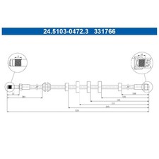 2x Bremsschlauch vorne für Audi A4 8KH B8 8K2 8K5 A5 8T3 8F7 8TA | 24307024