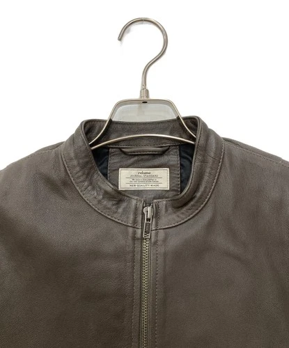 JOURNAL STANDARD relume Goat Leather Single Riders Jacket from Size S Brown image 3