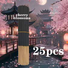 Japanese Cherry Blossom Incense Sticks, Long Burning Time,Smooth and Clean 25Pc