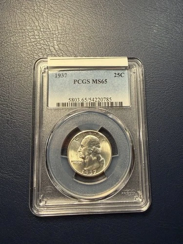 1937 Washington Quarter PCGS MS65 bright luster