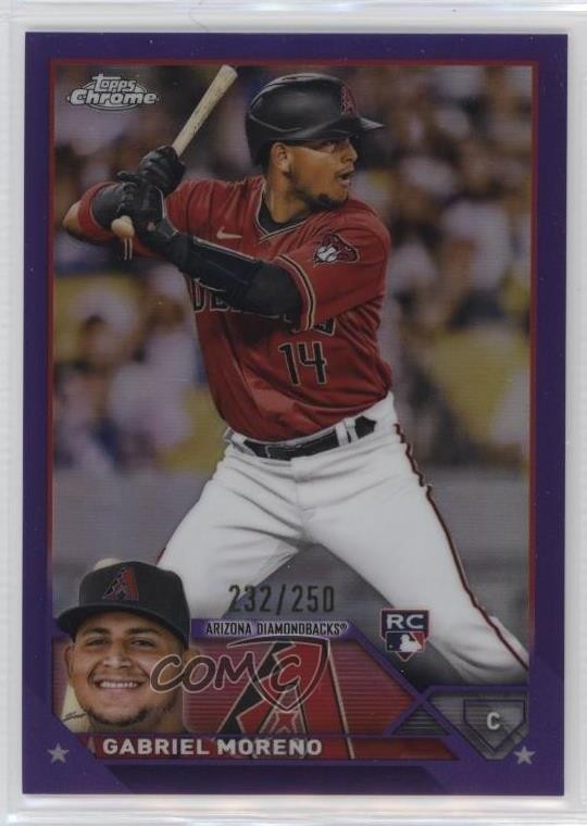 2023 Topps Chrome Purple Refractor 232/250 Gabriel Moreno #189 16it