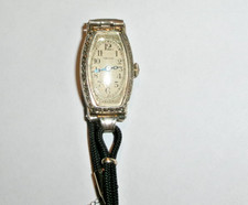 Working 1930's Hamilton Art Deco Watch Engraved Case Cord Band 1/40 14K Gold