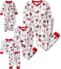 The Children  s Place Family Matching, Christmas and Holiday Pajama Sets, Cotton