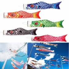 Japanese Carp Wind Sock Flag 40/70/100cm Plastic Flying Toy  Yard Hanging Decor