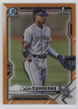 2021 Bowman Chrome Prospects Orange Refractor /25 Julio Carreras #BCP-161 w5p