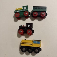 Mountain Express Wooden Railway Train Cars - Compatible w/ Thomas, IKEA, BRIO