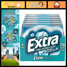 Sugar Free Chewing Gum Mega Pack - Polar Ice Flavor, 35 Sticks x 6 Packs