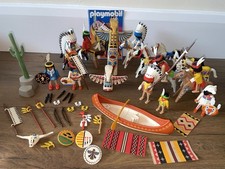 Original Playmobil Native American Indian Full Set Rare Horse Collection Vintage