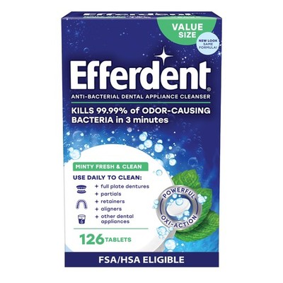 Efferdent Denture Cleaner Tablets, 126 Count