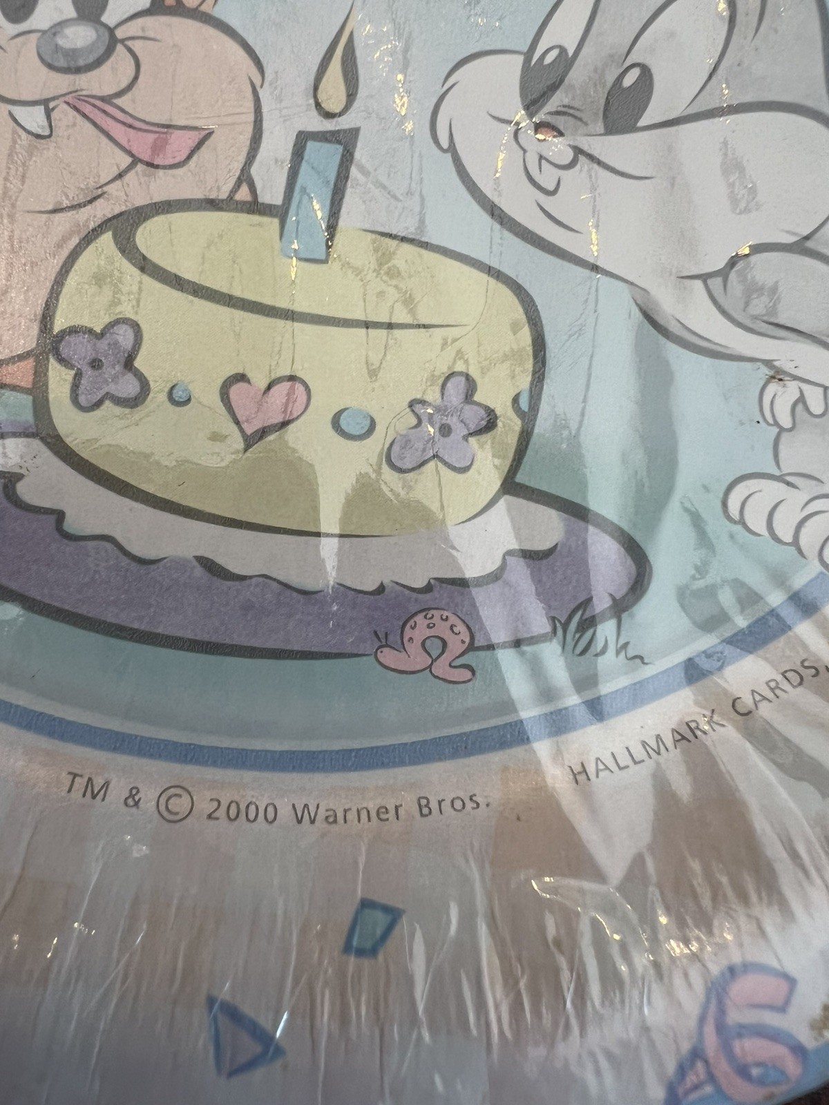 NOS Vintage 2000 Baby Looney Tunes 1st Birthday Taz Bugs Tweety Pastel Balloons