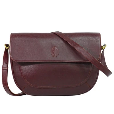 Sac bandoulière Cartier Must Leather Bandoulière Bordeaux Or - Photo 1/4