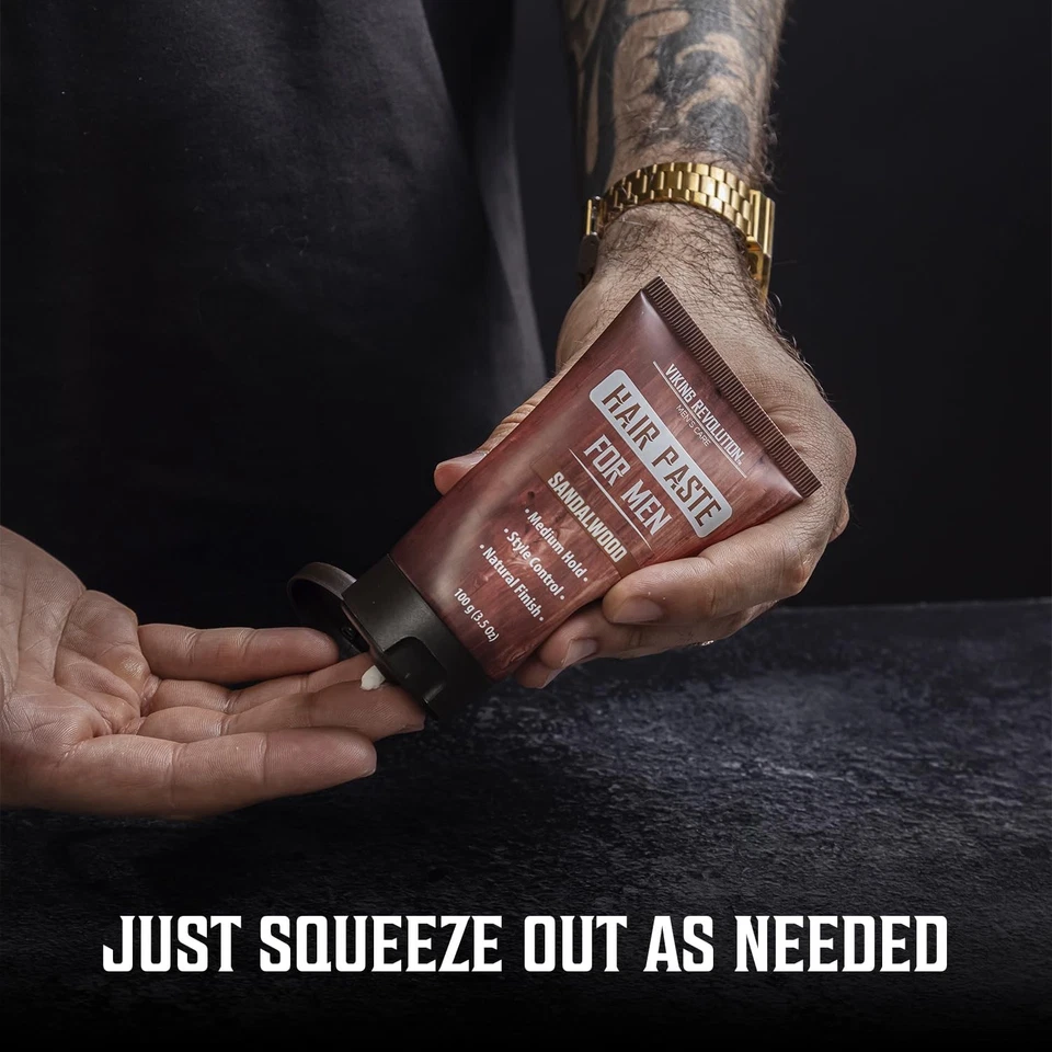 Sandalwood Hair Paste for Men - Medium Hold, Matte Finish, Easy Wash Out - Image 2 of 4