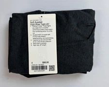NEW lululemon Softy Suedey High-Rise Tight 25" Black Size 4. NWT