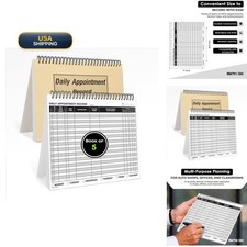 MICRO TEC Daily Appointment Record Log Book 8.5 x 1 500 Pages Book of 5
