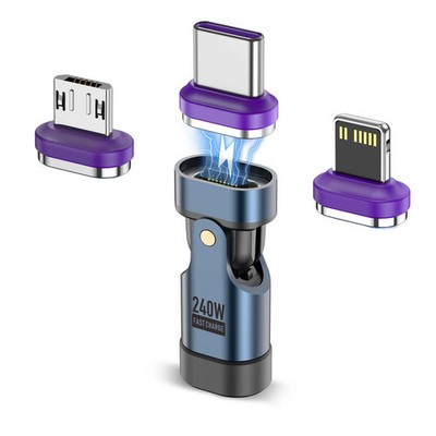 Fast Charging Type-c Converter Uslion 240w Magnetic Usb-c Adapter 180° Rotation¢