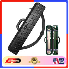 Pool Cue Case, Hard Shell Pool Stick Case 4X4 with 10 Padded Slots, Heavy-Duty B