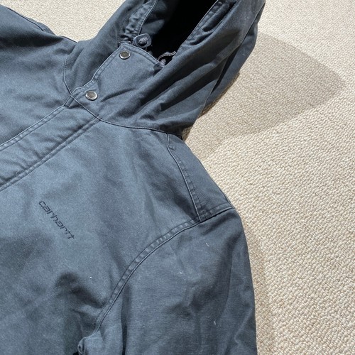 Carhartt Clash Parka Jacket Mens Medium Grey Longline Fish Tail Coat Workwear - Picture 2 of 13