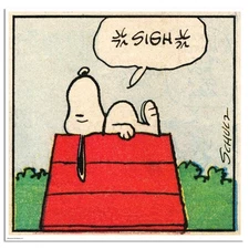Peanuts, "Sigh" Hand Numbered Limited Edition Fine Art Print with Certificate of