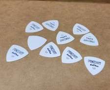 Lot of 10 Pickboy White /Blue Celltex Triangle Guitar picks 0.75mm