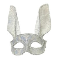 Dressmeup Halbmaske Black Bunny – Schwarze Hasen-Maske Mit Langen Ohren Für Halloween & Karneval