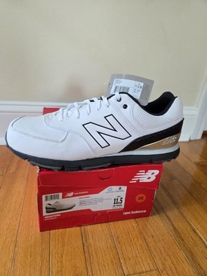NWT New Balance 574 Greens (style NBG574WK), White/Black, size 11.5 2E Wide