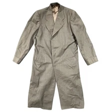 Vintage Curlee Clothes Wool Blend Overcoat Men's L Brown Long Trench Coat NICE