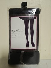 New Leg Avenue Nylon Tights One Size 90-160 lbs Black      0803