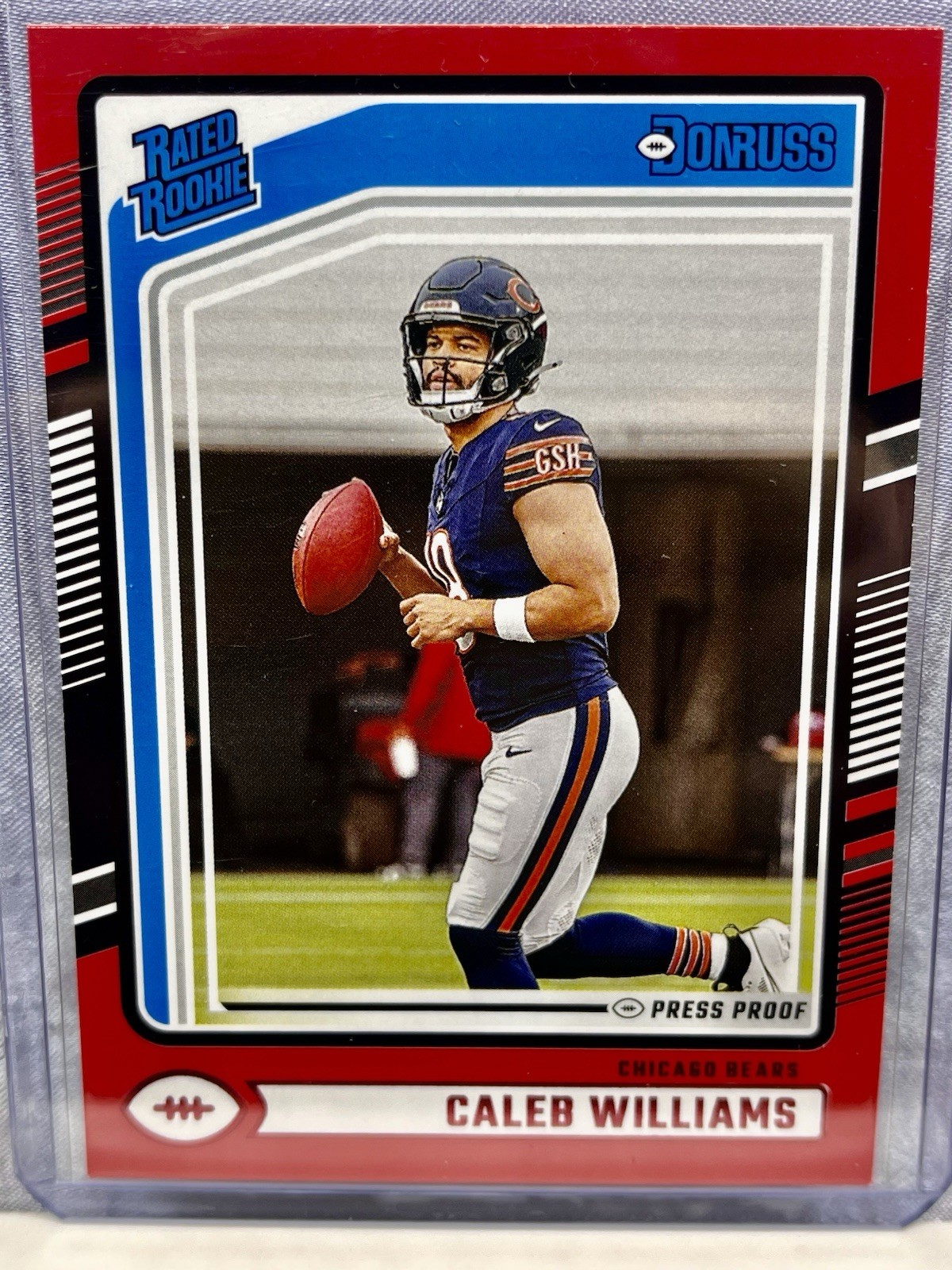 2024 Panini Donruss - Rated Rookie Caleb Williams #327 Press Proof Red (RC)