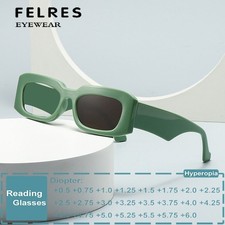 Unisex Square Photochromic Reading Glasses Simple Fashion Presbyopic Sunglasses