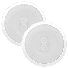 Pyle PWRC82 8 Inch 2 Way Indoor/Outdoor Waterproof  Wall Ceiling Speakers, Pair