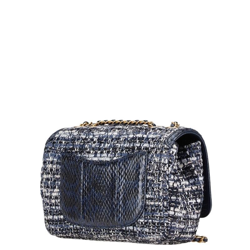 Chanel CC Filigree Coco Mark Python Embossed Chai… - image 2