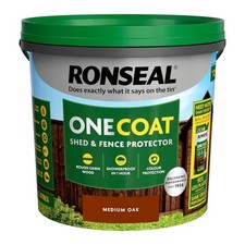 Ronseal 5 Litre Medium Oak One Coat Fence Life Fast Quick Dry Garden Shed Paint