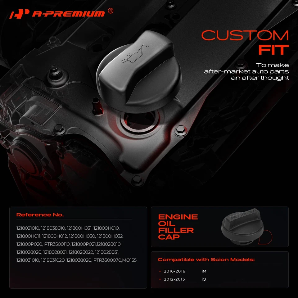 A-Premium Engine Oil Filler Cap for Toyota Camry Corolla 4Runner Lexus ES300h - Image 2 of 4