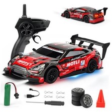 RC Drift Car, 1:24 Scale Remote Control Drift Cars, 2.4GHz 4WD Drifting Red