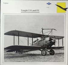 Vought Plane Picture Original Vtg Aircraft Detail Info Collector Card NOS 