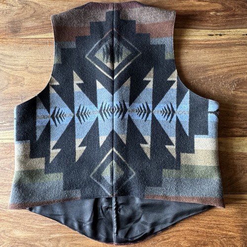 Vintage Pendleton High Grade Western Wear Wool Vest Southwestern Mens Large USA - Picture 2 of 8