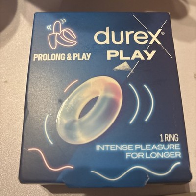 Durex Prolong & Play Ring Intense Pleasure Stay Hard for Longer Super Stretch...
