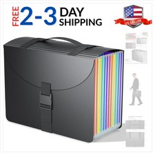 Expanding File Folders/Accordion File Organizer/Portable File Box,13 Pockets ...