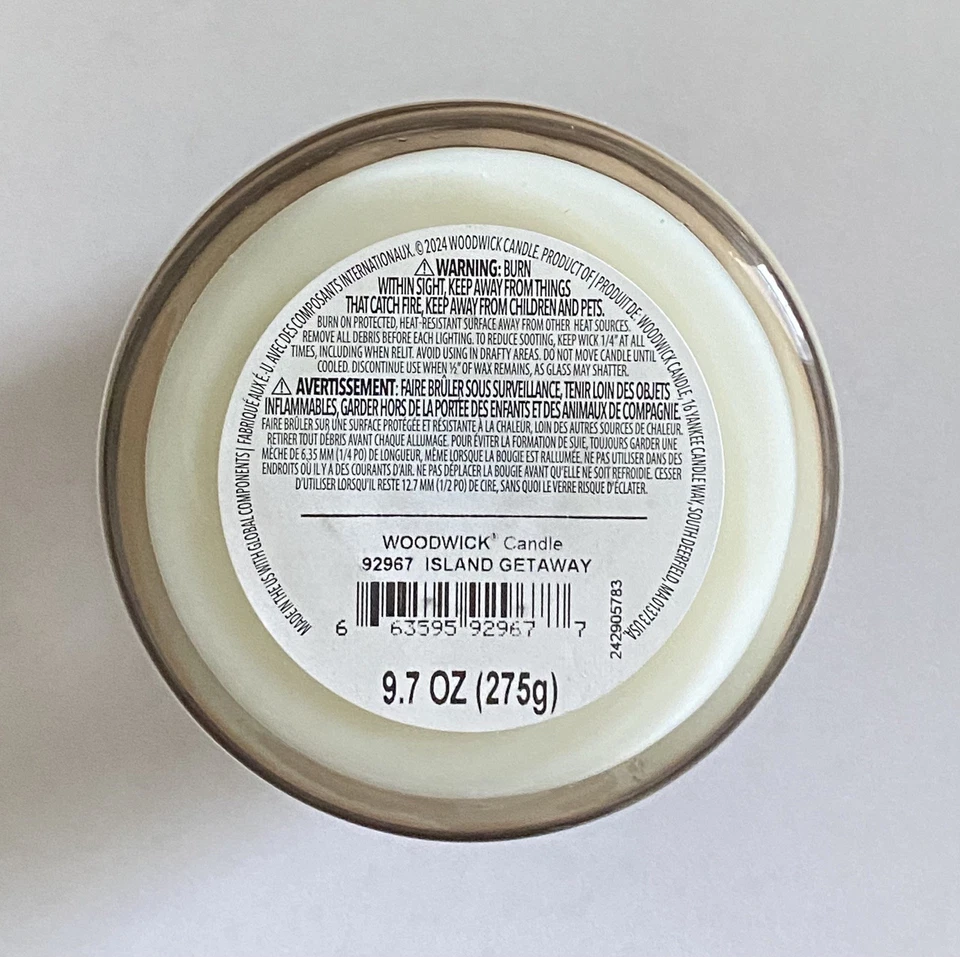 WoodWick 9.7 Oz Coastal Sunset, Seaside Mimosa, Island Coconut Trilogy Candle - Image 4 of 4