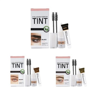 Lash and Brow Tint Portable Natural Eyebrow Dye Set Semi Permanent Eyebrow Dye