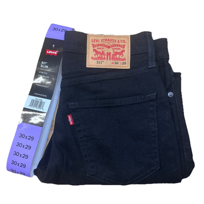 Levis 511-5382 SLIM Fit Men's Deep Black Jean Size SIZE 30x29 | eBay