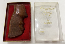 Vtg Rogers Combat Grips Smith Wesson Sw N Frame Square Butt Finger Groove