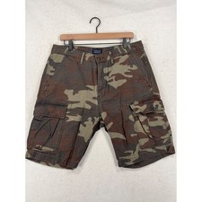 Levis Mens Camo Cargo Shorts Woodland Camouflage Multi Pocket Size 36