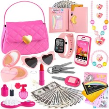 Kids Play Purse for Little Girls Toddlers, Toy Purse with Accessories, Wallet...