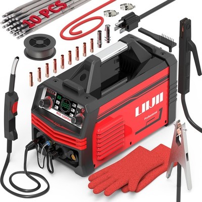 Aluminum MIG Welder with Pulse, 150A 110/220V Dual Voltage Welding Machine, 5...