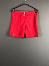 Lacoste Boys' Swim Shorts Size 14 (164 cm) Red Nylon