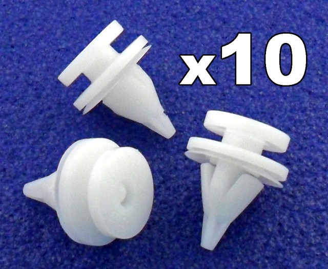 10x Plastic Door Card Clips fits Renault Kangoo, Clio etc Door Trim