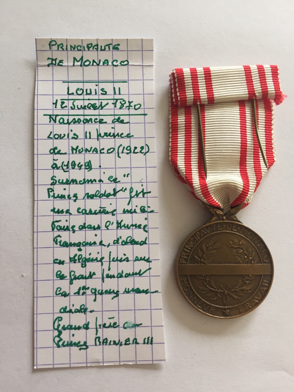 MÉDAILLE EN BRONZE principauté de Monaco signée pierre turin EUR 48,00 - FR