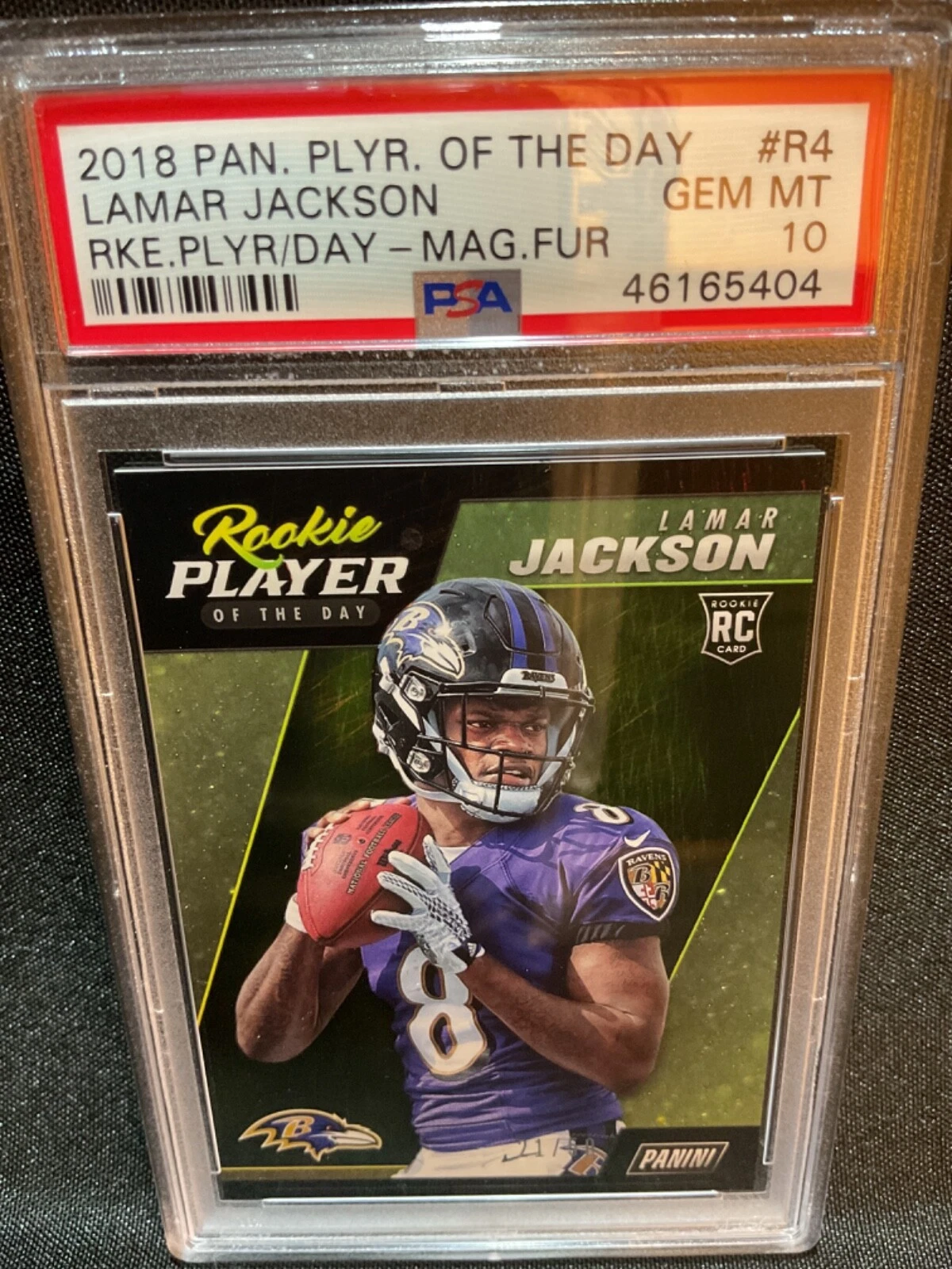 Lamar Jackson Panini Player of the Day Rookie Player of the Day #R4 Magnetic Fur