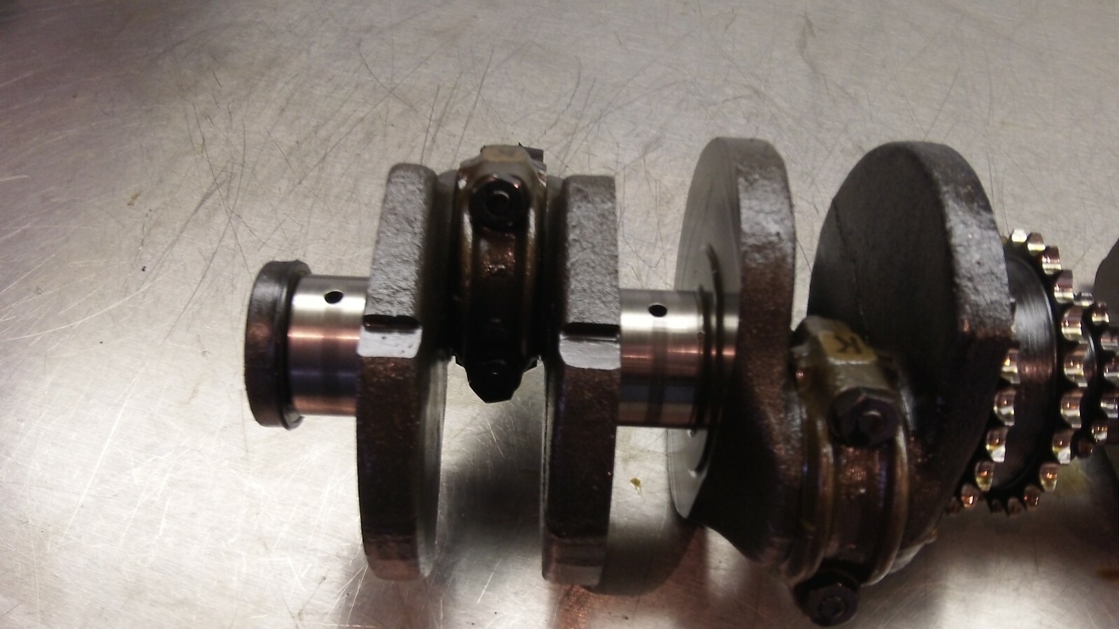 74 Honda CB 750 4 Crankshaft w Rods Good Bearings 1974 SOHC CB750 T12